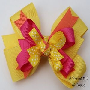 Hair Bow Made to Match Gymboree Freshly Picked
